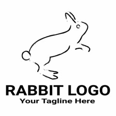 Rabbit logo design. Simple animal logo design. Suitable for organization and company logos.

