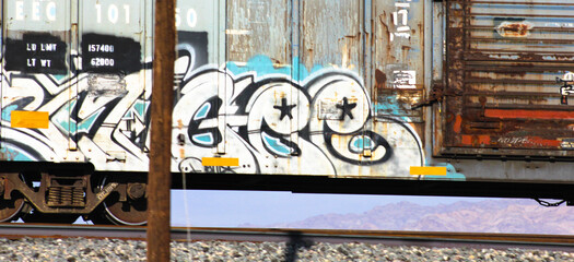 graffiti on the train