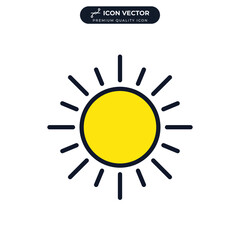 Sun Brightness icon symbol template for graphic and web design collection logo vector illustration