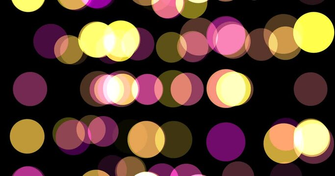 Circle bokeh abstract background with pink and yellow colors