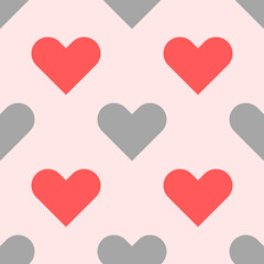 Fototapeta na wymiar Heart seamless pattern. Background from love sign. Valentines day concept. Vector illustration for design, wrapping paper, promotion, banner.