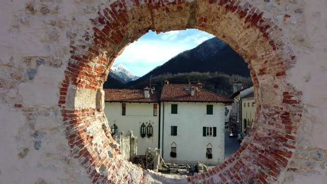 Ancient fortified village of Venzone. Rebuilt after the 1976 earthquake