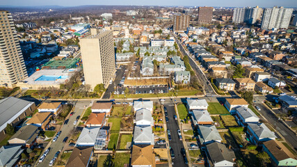 Fototapeta na wymiar Aerial Drone Landscape of Fort Lee New Jersey 