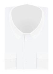 White folded shirt. vector illustration