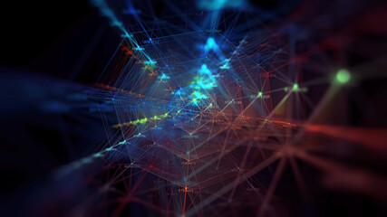 Block chain network and programming concept on technology background.  Blockchain , cryptocurrencies , bitcoin and distributed ledger technology concept. 