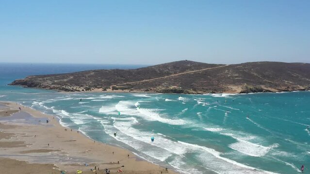 Rhodes Prasonisi windsurfing aerial shot 08