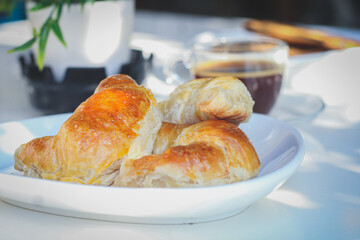 croissant and coffee
