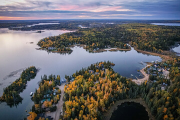 Fall Colors Surround a Lake