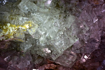Wieliczka, krysztaly soli kamiennej w Grocie Krysztalowej, rezerwat przyrody,   - obrazy, fototapety, plakaty