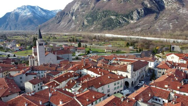 Ancient fortified village of Venzone. Rebuilt after the 1976 earthquake