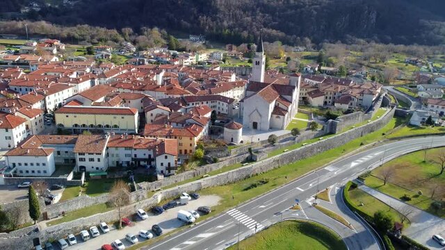 Ancient fortified village of Venzone. Rebuilt after the 1976 earthquake