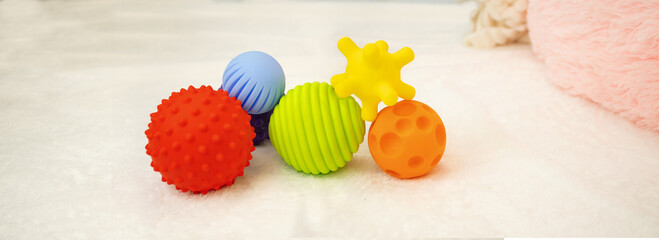 Massage balls for small children. Balls for the development of children. Massage ball