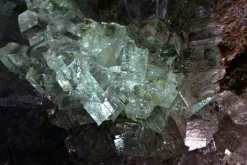 The historic Wieliczka Mine, rock salt crystals in the Krysztalowa Cave, a nature reserve,