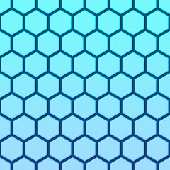 Blue hexagon wall texture background. 3d rendering.	