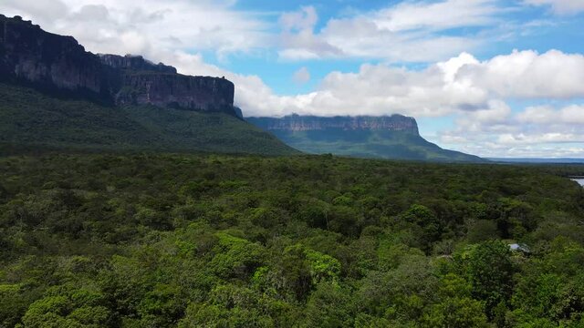 Scenic view of Canaima National Park Mountains and Canyons in Venezuela