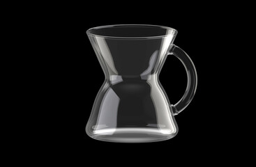 Glass drip coffee maker 3d image illustration