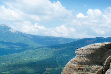 View from Demirci mountain in summer