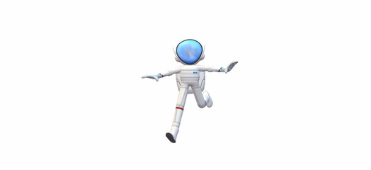 3d illustration of astronaut isolated on white background - space character - science