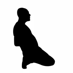 Fotobehang a man body silhouette vector © turkishblue