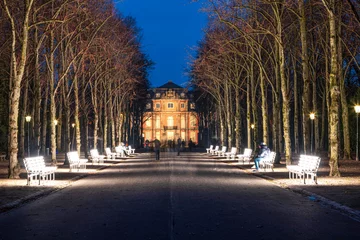 Lichtbänke errichtet von den Stadtwerken im Hofgarten, Düsseldorf © mitifoto