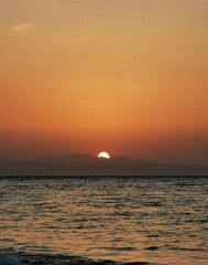 sunset over the red sea