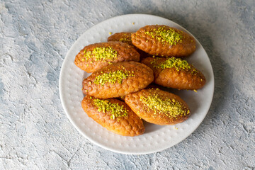 Turkish traditional sherbet dessert; kalburabasti