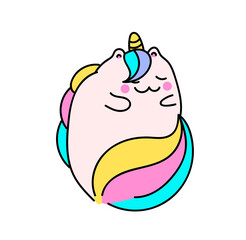 Cute unicorn concept