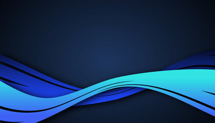 Abstract navy blue color wave background stock illustration

