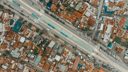 Aerial view of the industrial area in Dar es Salaam