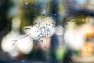 Cracked and abstract glass texture. Transparent material backdrop. Glass effect pattern. Mirror and...