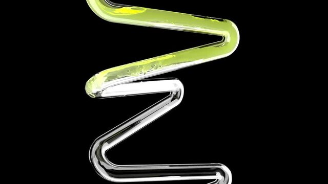 Yellow liquid in glass tube Scientific laboratory 