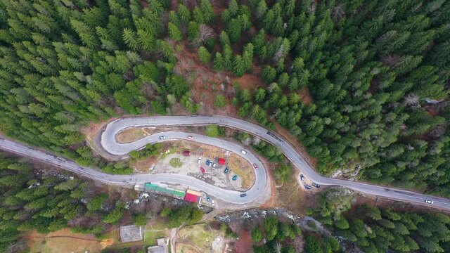 Aerial footage of Bicaz gorges