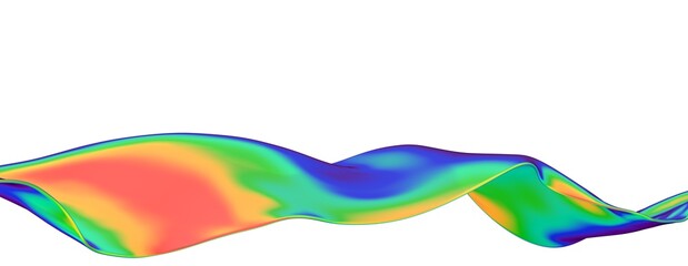 Liquid shapes abstract holographic 3D wavy background