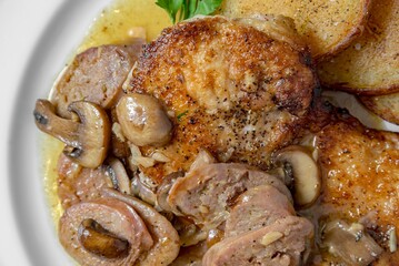 Food at an Italian restaurant