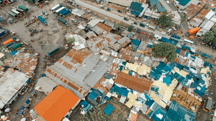 Aerial view of the industrial area in Dar es Salaam