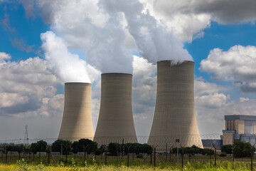Cooling towers of a Coal fired power station in South Africa