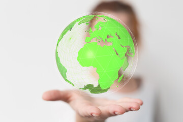 Ecology and green environment concept - 3D rendering