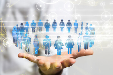 conference Digital Network and data concept 3d