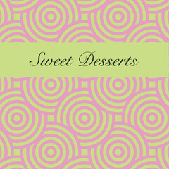 Seamless vector retro pink circular pattern. Can be used for pastries wrapper, box print.
