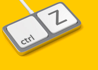 Ctrl Z - Minimal Keyboard concept - 3D