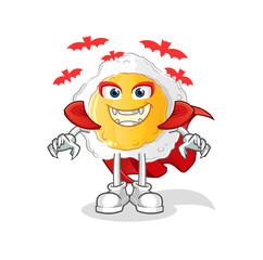 sunny side up Dracula illustration. character vector
