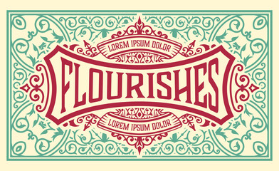 Western card with vintage style