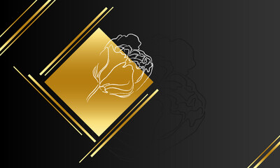 Gold business card background design
