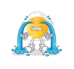 sunny side up crying illustration. character vector