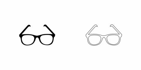 Eyeglasses icon vector. Flat simple sign. 