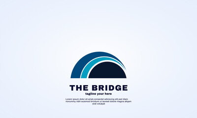 stock abstract bridge logo icon vector isolated colorful