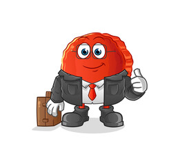 bottle cap office worker mascot. cartoon vector