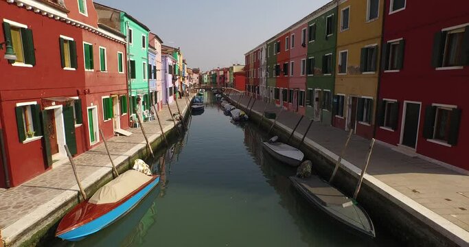 4k Aerial footage drone view of Venezia, historic building in Venezia Veneto Italy