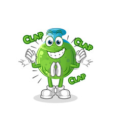chemical tube applause illustration. character vector
