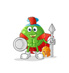 chemical tube spartan character. cartoon mascot vector